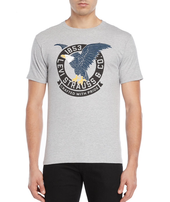 Чоловіча футболка Levis® Classic Graphic Tee — Gray Heater (M), фото 1
