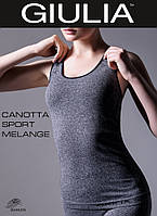 Меланжевая Спортивная женская майка Canotta Sport MELANGE р.S - L футболка для спорта и фитнеса M