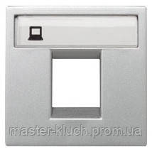 Накладка компьютерной розетки RJ-45 ABB Zenit серебро - фото 1 - id-p81266582