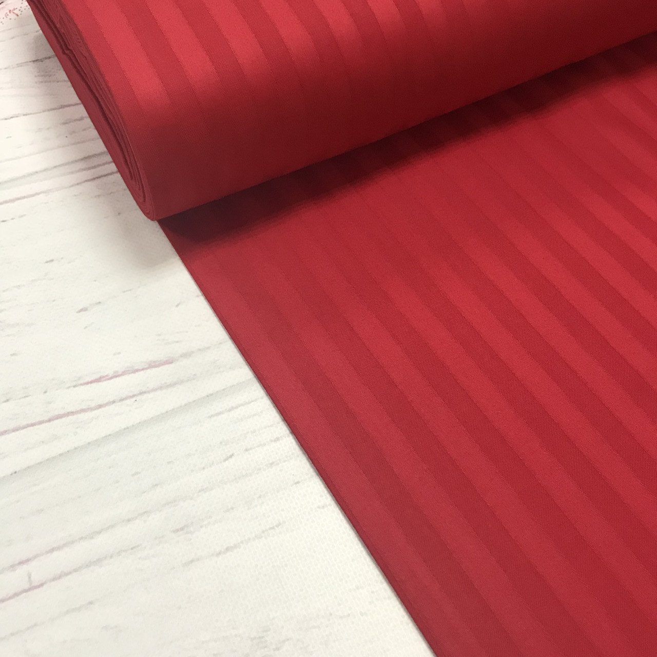 Страйп-сатин червоний, 100% бавовна (ТУРЦІЯ шир. 2,4 м) (SAT-ST-FR-55), фото 1