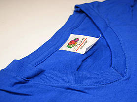Чоловіча футболка з V-подібним вирізом Яскраво-синя розмір 3XL 61-066-51, фото 2