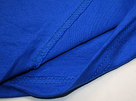 Чоловіча футболка з V-подібним вирізом Яскраво-синя розмір 3XL 61-066-51, фото 3