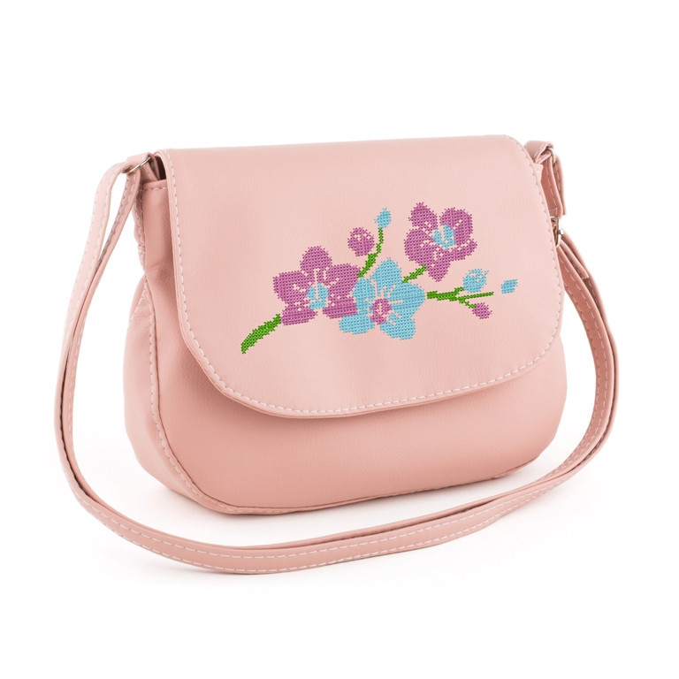 Сумочка Габріела з вишивкою світло-рожева флай_склад, фото 1