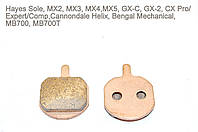 Гальмівні колодки для Hayes Sole, MX2, MX3, MX4,MX5, GX-C, GX-2, CX, Cannondale Helix спечений метал