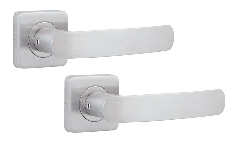 Ручка дверная ROSTEX TRENTO H50 нерж. сталь матовая (Чехия), фото 1