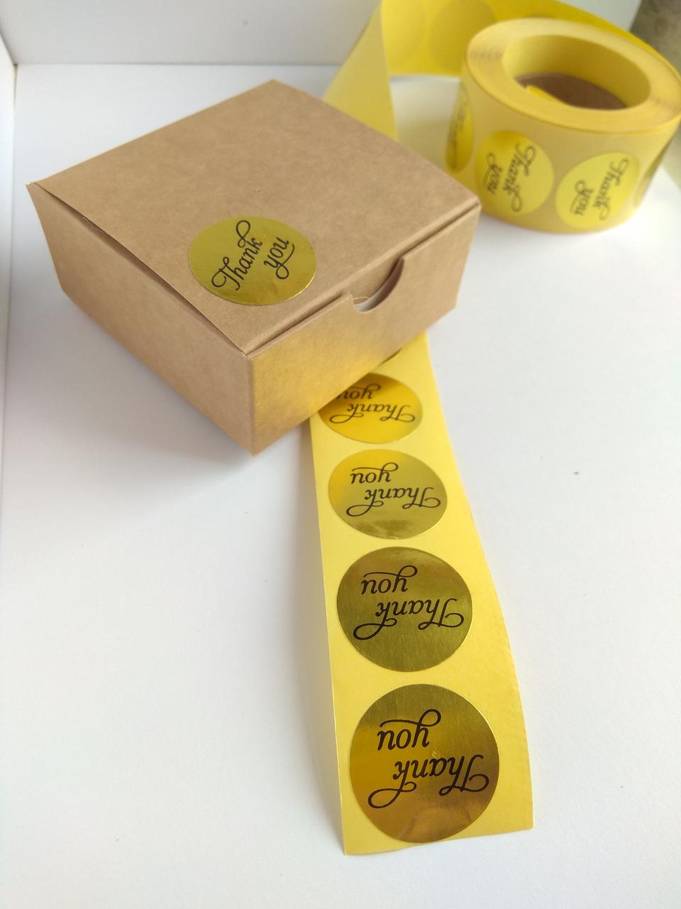 Наклейки Thank you для подарунків, хенд-мейд, скрапбукінгу (0009), фото 1