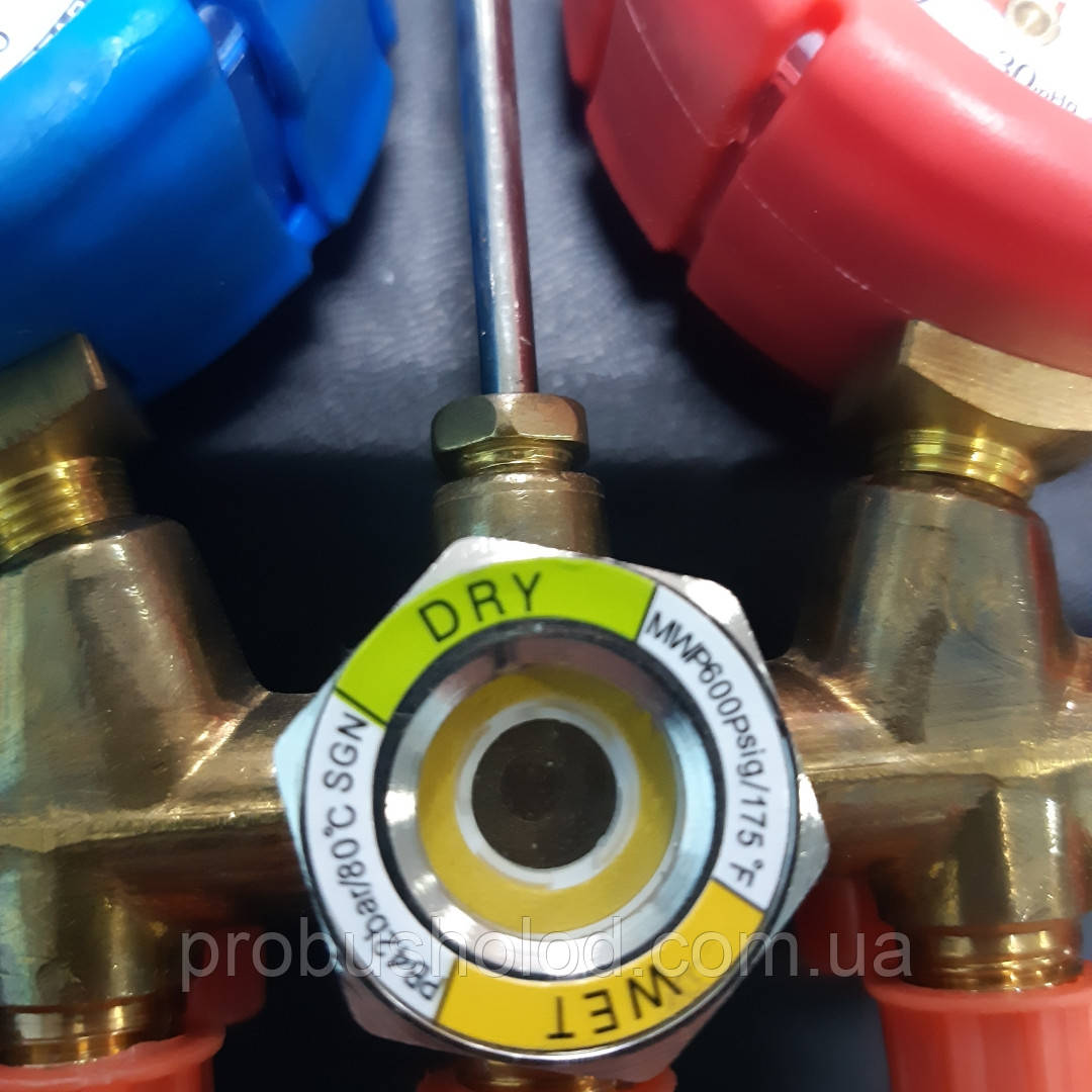 Манометрический коллектор R600a двухвентильный для измерения давления ...