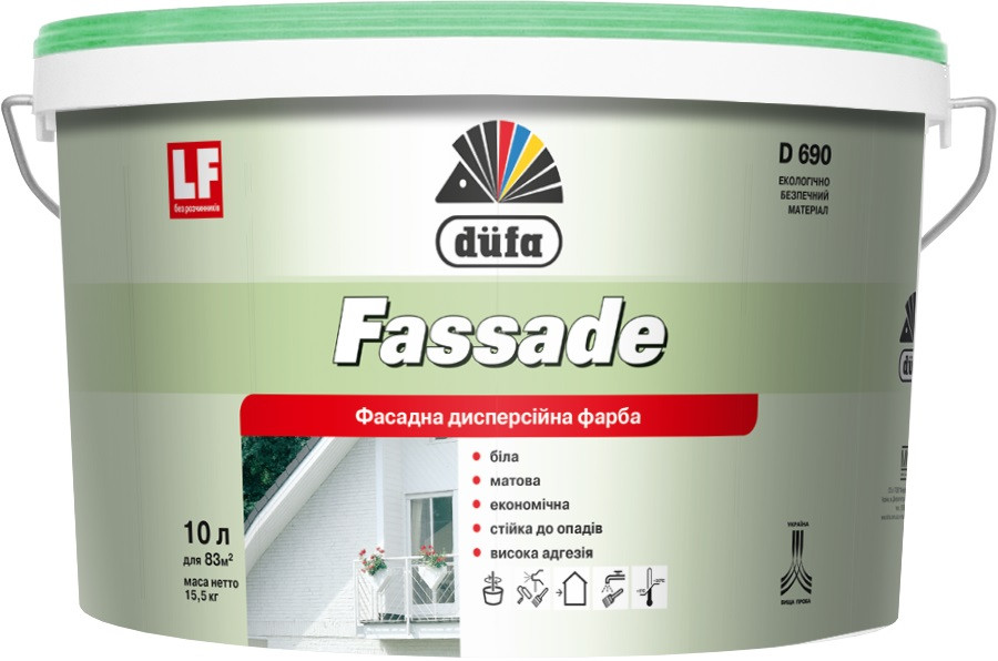 ФАРБА ДЮФА 10Л ФАСАДНА FASSADE D690