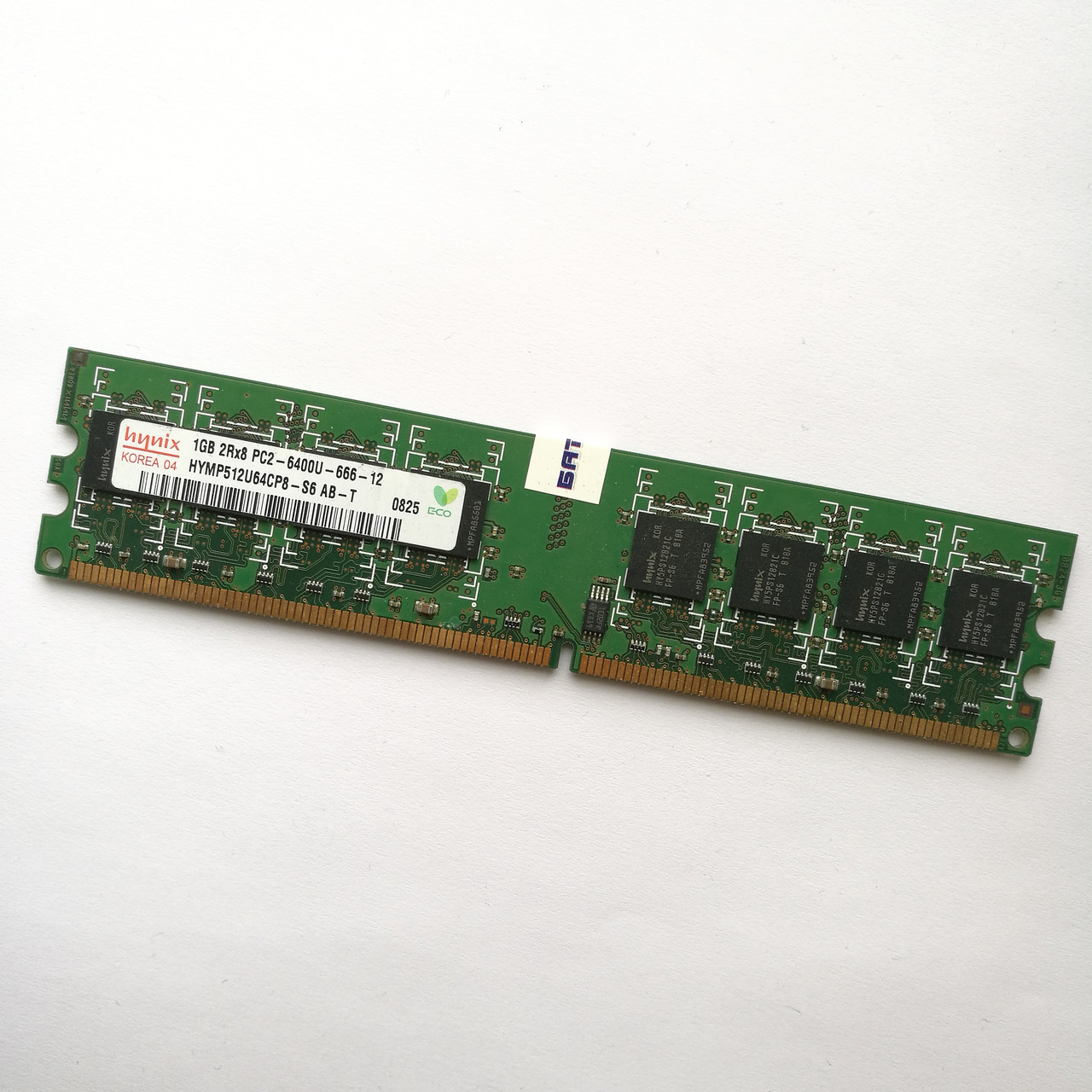 Оперативная память Hynix DDR2 1Gb 800MHz PC2 6400U 2R8 CL6 (HYMP512U64CP8-S6 AB-T) Б/У