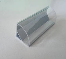 Кутовий 2м алюмінієвий профіль разом з прозорим розсіювачем  для LED стрічки