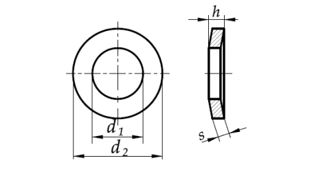 Тарілчаста шайба DIN 6796 креслення