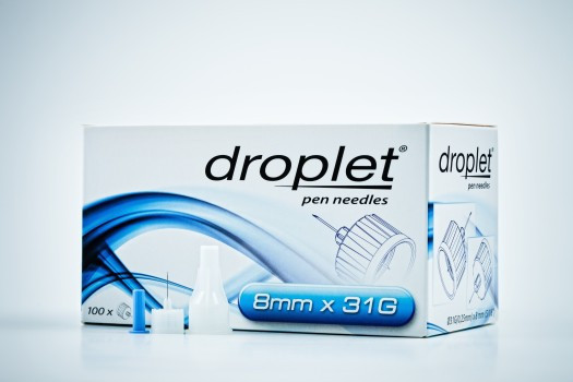 Голки для інсулінових шприц-ручок Дроплет (Droplet) 8 mm x 31G №100шт, Польща