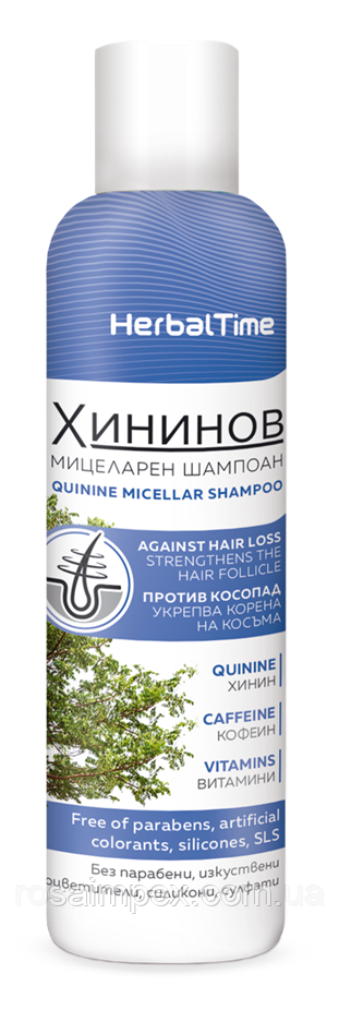 Хініновий міцелярний шампунь від випадіння волосся