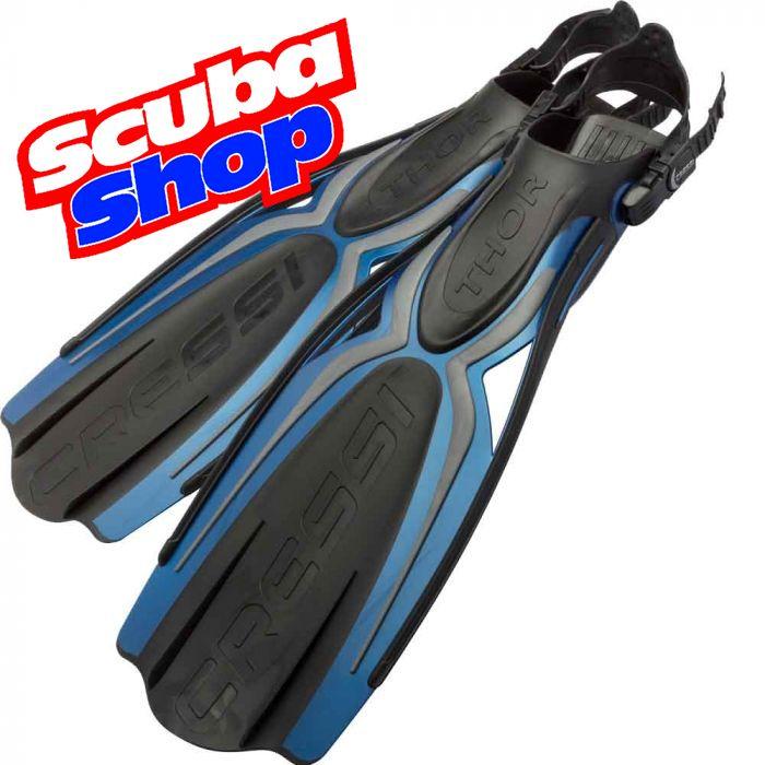 Ласти CRESSI Thor з відкритою п'ятою (сині), фото 1