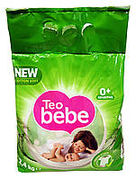 Стиральный порошок для детских вещей Teo bebe New cotton soft Sensitive Green - 2,4 кг.