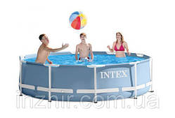 Круглий каркасний басейн Metal Frame Pool Intex 28210
