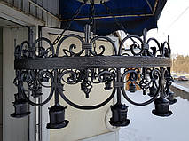 Кованая люстра ручной работы 4