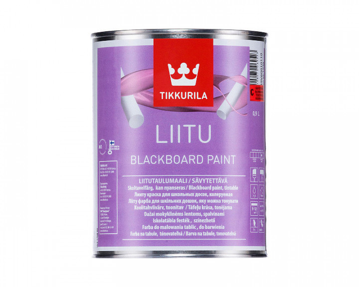 Фарба для шкільних дощок TIKKURILA LIITU (ТІККУРІЛА ЛІІТУ) 0.9л (С), колерується