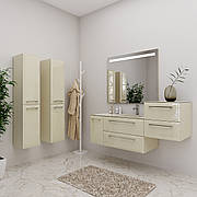 Комплект меблів у ванну кімнату "Аврора" (тумба+раковина+стільниця + дзеркало+пенал)