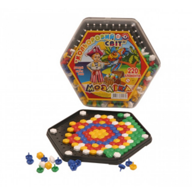 Дитяча ігрова мозаїка.Кластична мозаїка гвоздики.Настільні ігри та головоломки.