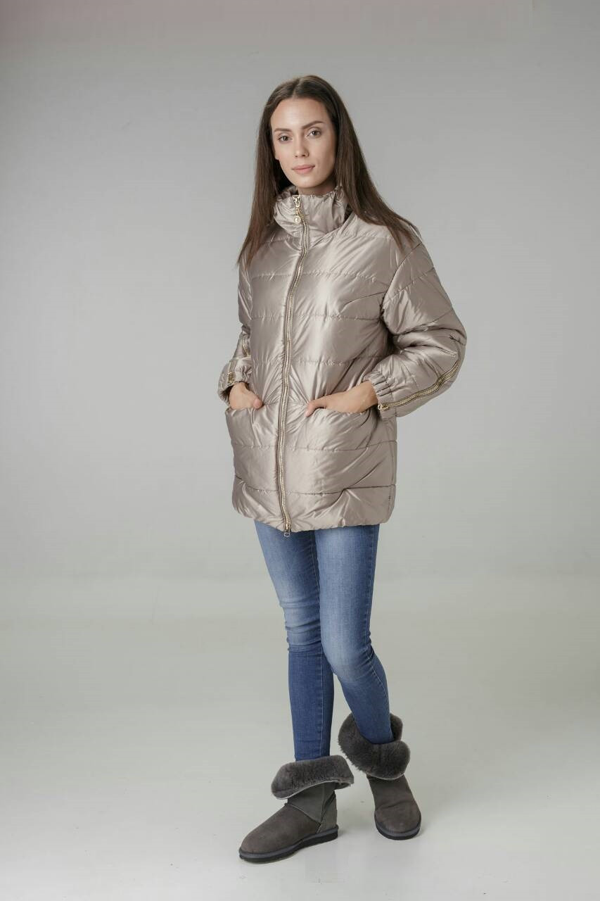 Куртка жіноча кольору бежеве золото Alberto Bini 6005 40 розмір