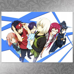 Плакат А4  Аніме Hataraku Maou-Sama! 002