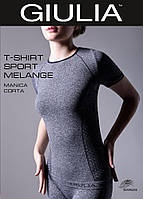 Футболка спортивна меланжева Giulia T-Shirt Sport Melange сірого кольору розмір S, фото 4
