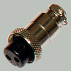 Роз'єм гарнітурниq GX20-2pin Female (гніздо), під кабель, металевий корпус