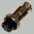 Роз'єм гарнітурний MIC 5pin Female (гніздо), під кабель, діам.-16мм