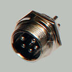 Роз'єм гарнітурний MIC 5pin Male (штекер), монтажний, діам.-16мм