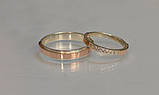 Пара обручок з срібла з вставками із золота, фото 4
