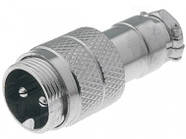 Роз'єм гарнітурний MIC 2pin Male (штекер), під кабель, діам.-16мм