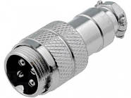 Роз'єм гарнітурний MIC 4pin Male (штекер), під кабель, діам.-16мм