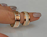 Пара обручок з срібла з вставками із золота, фото 4