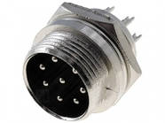 Роз'єм гарнітурний MIC 8pin Male (штекер), монтажний, корпус металевий