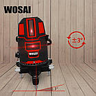 WOSAI 5 ліній 6 точок 4H1V ❌ КРАСНИЙ ЛУЧ ➜ до 50м 🔴 лазерний рівень нівелір WS-A5 ПОВНА КОМПЛЕКТАЦІЯ, фото 2