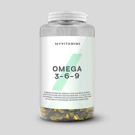 Омега-3-6-9 MyРrotein Omega 3-6-9 120 кап Жирні кислоти, фото 2
