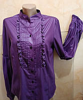 Блуза женская размер 48 фиолетовая польская