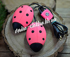 Сушарка для взуття Сонечко світло рожева з чорними крапками