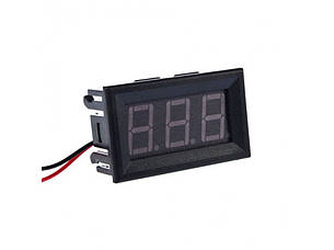 Вольтметр цифровий з LED-індикатором 0.36 дюйма 0-30V в корпусі для інсталяції (два дроти) ЧЕРВОНИЙ