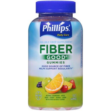 Bayer Phillips' Daily Care Fiber Good желейки з клітковиною та інуліном для боротьби із закрепами, 90 шт