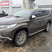 Дефлекторы окон (ветровики) Mitsubishi Pajero sport( монтеро спорт) 2015-> 4шт (HIC)