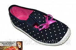 Тапочки дитячі для дівчинки Польща Зетпол точка 31 устілка 20 см крапки