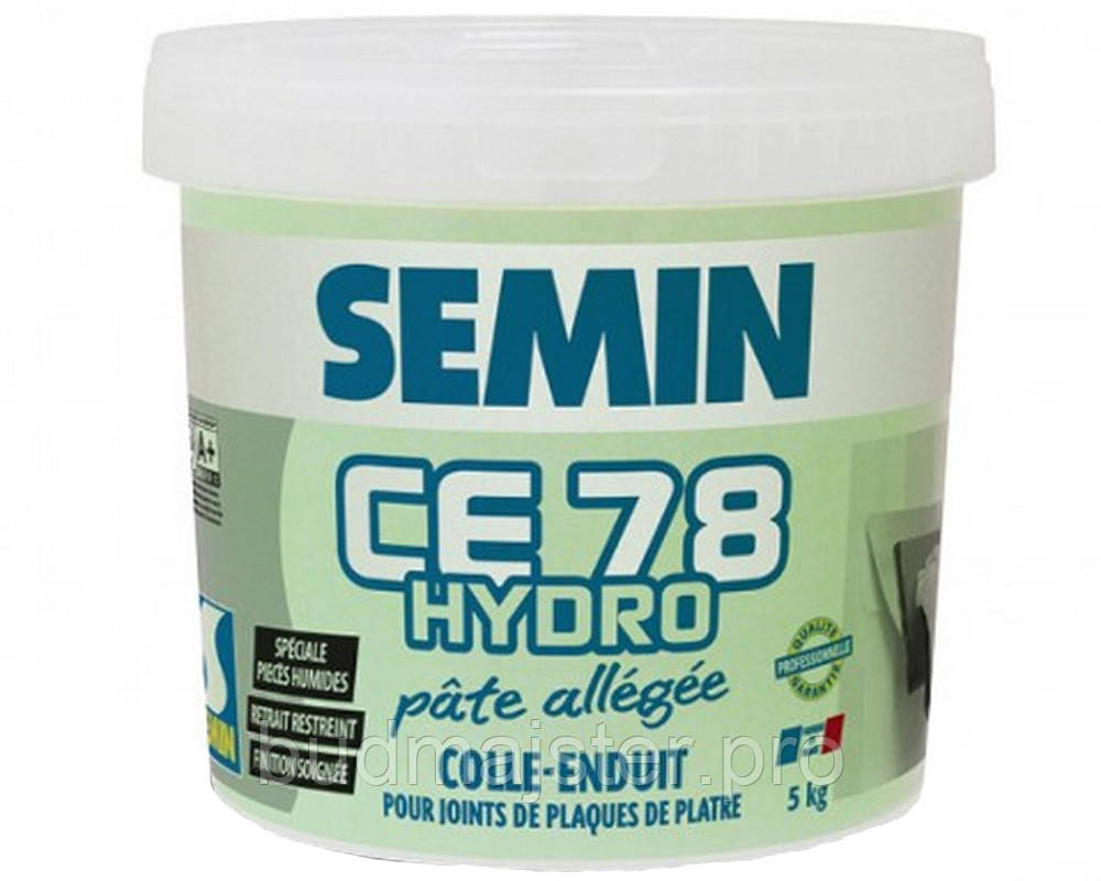 Шпаклівка водостійка Semin CE 78 Hydro, 5 кг