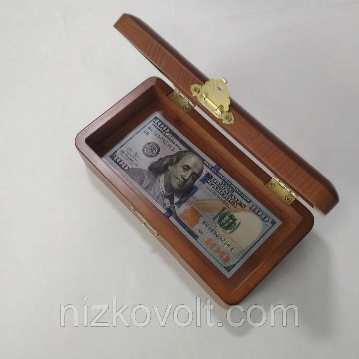 Подарунок — сувенір «Різна скринька 100 $» 105х200х54 мм