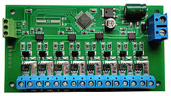 Плата контролера світлодинамічних ефектів 8 каналів посилена