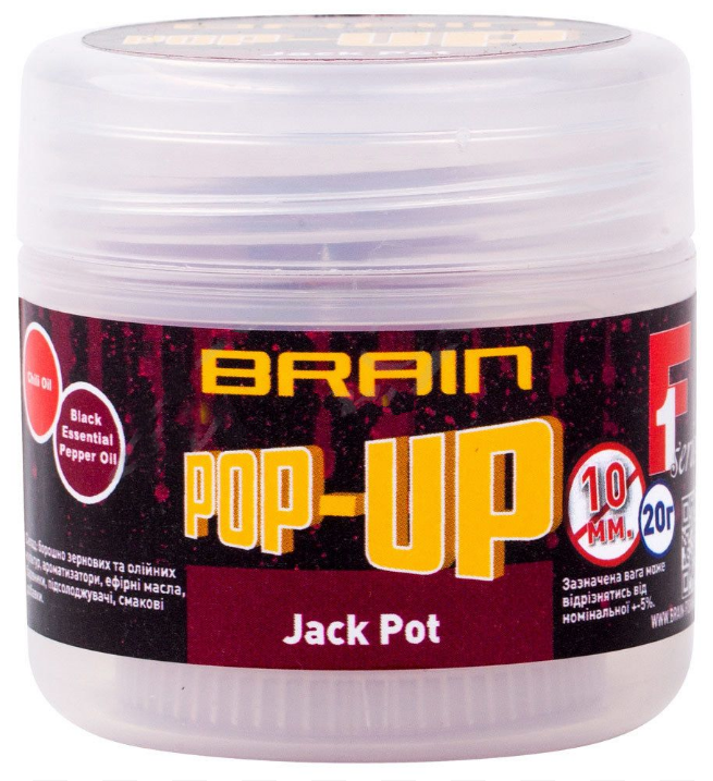 Бойли Brain плаваючі Pop-Up F1 Jack Pot (копчена ковбаса) Ø10мм