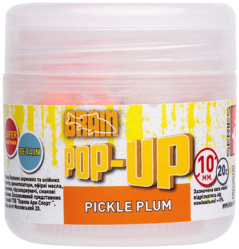 Бойли Brain плаваючі Pop-Up F1 Pickle Plum (сливовий з часником) Ø10мм