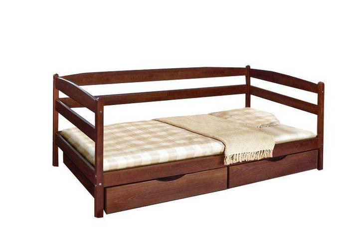 Кровать Ева с ящиками 80 х 190 см (орех темный) (ID#888645320), цена ...
