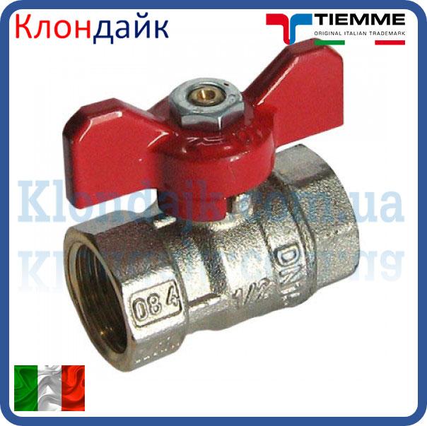 Кран кульовий для води TIEMME 1/2' ВВ з метеликом